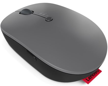 LENOVO Go Ambidextrous RF Wireless Plus Bluetooth Optical 2400 DPI Multi Device Mouse Grey (4Y51C21217)