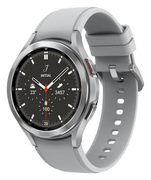Samsung Galaxy Watch4 Classic - sølvfarget - smartklokke med åskamsportsbånd - sølv - 16GB - tysk versjon (SM-R895FZSADBT)