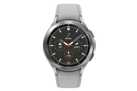 Samsung Galaxy Watch4 Classic - sølvfarget - smartklokke med åskamsportsbånd - sølv - 16GB - tysk versjon (SM-R895FZSADBT)