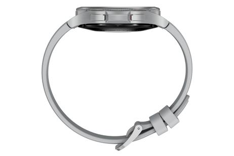 Samsung Galaxy Watch4 Classic - sølvfarget - smartklokke med åskamsportsbånd - sølv - 16GB - tysk versjon (SM-R895FZSADBT)