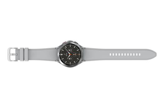 Samsung Galaxy Watch4 Classic - sølvfarget - smartklokke med åskamsportsbånd - sølv - 16GB - tysk versjon (SM-R895FZSADBT)