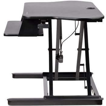 STARTECH Corner Sit Stand Desk Converter w/ Keyboard Tray - Height Adjustable Ergonomic Desktop Standing Workstation (ARMSTSCORNR)
