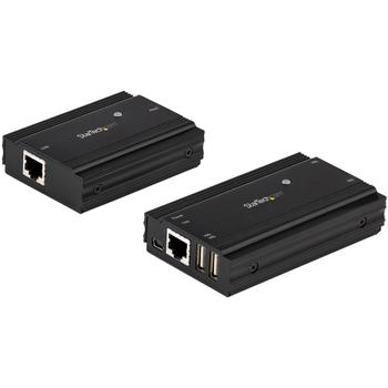 STARTECH 4-Port USB 2.0 Extender Hub over Single CAT5e/ CAT6 Ethernet Cable RJ45 - 330ft USB Extender Hub Adapter Kit (USB2004EXT100)