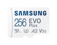 SAMSUNG EVO Plus MB-MC256KA - Flashgeheugenkaart (microSDXC-naar-SD-adapter inbegrepen) - 256 GB - A2 / Video Class V30 / UHS-I U3 / Class10 - microSDXC UHS-I - wit