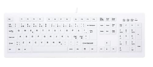 CHERRY AK-C8100 MEDIC CORDED STD KB NO MEDICAL KEYBOARD STANDARD WHITE PERP (AK-C8100F-U1-W/NOR)