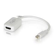 C2G 20cm Mini DisplayPort to HDMI Adapter - Thunderbolt to HDMI Converter M/F - White - DisplayPort-kabel - Mini DisplayPort (hane) till HDMI (hona) - 15 cm - vit