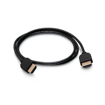 C2G G 1ft 4K HDMI Cable - Ultra Flexible Cable with Low Profile Connectors - HDMI cable - HDMI male to HDMI male - 30.5 cm - double shielded - black (41361)