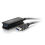 C2G G 5m USB 3.0 USB-A Male to USB-A Female Active Extension Cable - USB extension cable - USB Type A (M) to USB Type A (F) - USB 3.0 - 30 V - 5 m - active - black (89943)