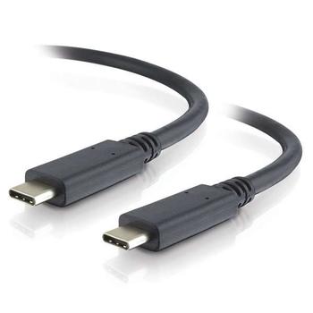 C2G G 1m USB Type C Cable - 4K support - USB 3.1 (Gen 2) M/M - USB C Cable - USB cable - 24 pin USB-C (M) to 24 pin USB-C (M) - USB 3.1 Gen 2 / Thunderbolt 3 - 1 m - black (88848)