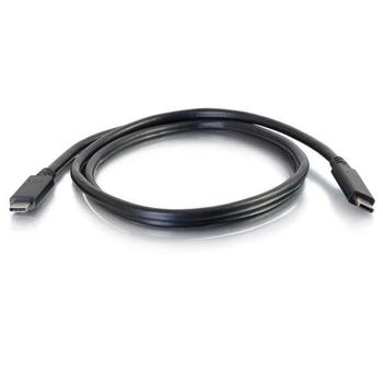 C2G G 1m USB Type C Cable - 4K support - USB 3.1 (Gen 2) M/M - USB C Cable - USB cable - 24 pin USB-C (M) to 24 pin USB-C (M) - USB 3.1 Gen 2 / Thunderbolt 3 - 1 m - black (88848)
