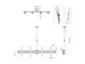 MULTIBRACKETS M Ceiling Mount Pro 2X1U Pro Series Ceiling Mount (7350073733460)