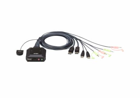 ATEN CS22DP - KVM / lyd / USB-svitsj - 2 porter (CS22DP-AT)