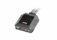 ATEN CS22DP - KVM / lyd / USB-svitsj - 2 porter (CS22DP-AT)