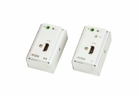 ATEN VanCryst VE807 HDMI/ Audio Cat 5 Extender with MK Wall Plate, Transmitter & Receiver - video/ lyd-forlenger - HDMI (VE807-AT-G)