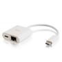 C2G USB-C Ethernet Adapter w/ Power White (82407)