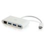 C2G USB-C Ethernet and 3-Port USB Hub White (29746)