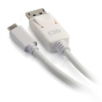 C2G 3ft USB-C to DisplayPort Cable White (80563)