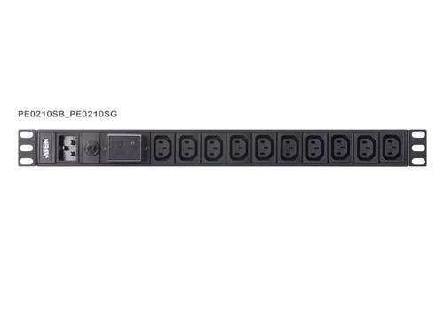 ATEN 1U 16A 10Port Basic PDU (PE0210SG-AT-G)
