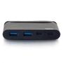 C2G Legrand - Hubb - 2 x SuperSpeed USB 3.0 + 1 x USB-C + 1 x USB-C (strömleverans) - skrivbordsmodell (82115)