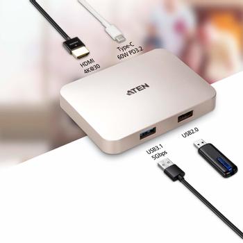 ATEN USB-C 4K Ultra Mini Dock (UH3235-AT)