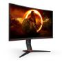 AOC Gaming C27G2ZU/ BK - LED monitor - gaming - curved - 27" - 1920 x 1080 Full HD (1080p) @ 240 Hz - VA - 300 cd/m² - 3000:1 - 0.5 ms - 2xHDMI, DisplayPort - speakers - black, red (C27G2ZU/BK)
