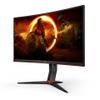 AOC Gaming C27G2U/BK - LED monitor - gaming - curved - 27" - 1920 x 1080 Full HD (1080p) @ 165 Hz - VA - 250 cd/m² - 4000:1 - 1 ms - 2xHDMI, VGA, DisplayPort - speakers - black, red (C27G2U/BK)