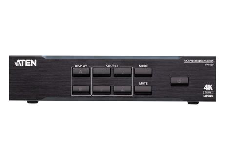 ATEN N VP1420 4 x 2 True 4K Presentation Matrix Switch - Video/ audio switch - desktop (VP1420)
