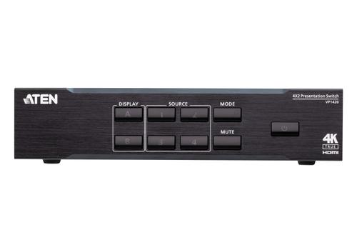 ATEN N VP1420 4 x 2 True 4K Presentation Matrix Switch - Video/ audio switch - desktop (VP1420)