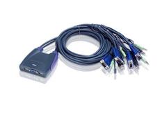 ATEN KVM-switch,  1 konsol styr 4 datorer, USB, kompl. med kablage (CS64US-AT)