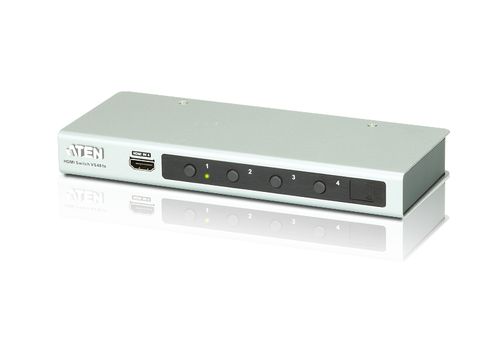 ATEN VS481B, HDMI-switch,  4 ingångar - 1 utgång, UHD/4K, silver (VS481B-AT-G)