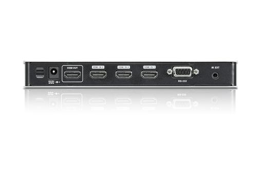 ATEN VS481B, HDMI-switch,  4 ingångar - 1 utgång, UHD/4K, silver (VS481B-AT-G)