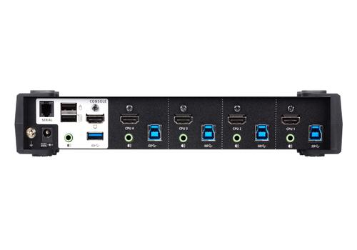 ATEN KVM Switch 4p USB HDMI Audio Mixer 4K 5Gbps RS-232 EDID (CS1824)
