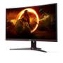 AOC Gaming C27G2ZE/ BK - LED monitor - gaming - curved - 27" - 1920 x 1080 Full HD (1080p) @ 240 Hz - VA - 300 cd/m² - 3000:1 - 0.5 ms - 2xHDMI, DisplayPort - black, red (C27G2ZE/BK)