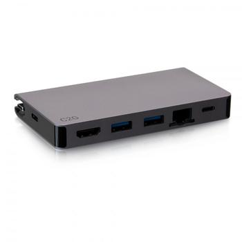 C2G G USB C Docking Station with 4K HDMI, USB, Ethernet, and USB C - Power Delivery up to 100W - Docking station - USB-C / Thunderbolt 3 - HDMI - 1GbE (C2G54457)
