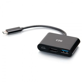C2G G USB C Docking Station with 4K HDMI, USB, and USB C - Power Delivery up to 60W - Docking station - USB-C / Thunderbolt 3 - HDMI (C2G54453)