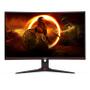 AOC Gaming C27G2AE/ BK - LED monitor - gaming - curved - 27" - 1920 x 1080 Full HD (1080p) @ 165 Hz - VA - 250 cd/m² - 4000:1 - 1 ms - 2xHDMI, VGA, DisplayPort - speakers - black, red (C27G2AE/BK)