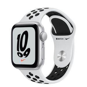 APPLE APPLE WATCH NIKE SE GPS 40MM SILVER ALUMINIUM CASE WITH PURE CONS (MKQ23KS/A)