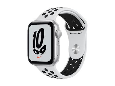 APPLE Watch Nike SE 44mm Silver - Pure Platinum/ Black Nike Sport Band Silver Aluminium Case with Pure Platinum/ Black Nike Sport Band (MKQ73DH/A)