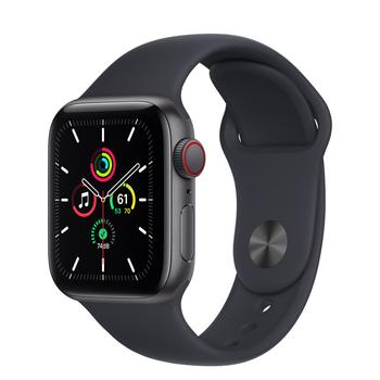 APPLE Watch SE GPS + Cellular, 40mm Space Grey Aluminium Case with Midnight (MKR23DH/A)