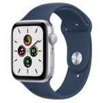 APPLE WATCH SE GPS 44MM SILVER ALUMINIUM CASE WITH ABYSS BLUE S CONS (MKQ43KS/A)