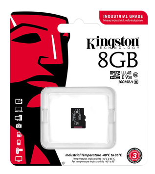 Kingston Industrial - flashminnekort - 8 GB - microSDHC UHS-I (SDCIT2/8GBSP)
