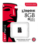 KINGSTON 8GB MICROSDHC INDUSTRIAL C10 A1 PSLC CARD SINGLE PACK W/O ADAPTER