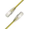 SlimPatch F/UTP Cat6a gul 0.2m AWG 28/1 , LSZH , 4.7mm