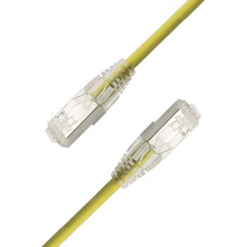 LinkIT SlimPatch F/UTP Cat6a gul 2m AWG 28/1 | LSZH | 4.7mm (SFTPC6A-0200M-YL)