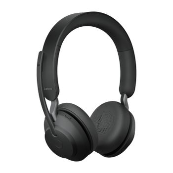 JABRA a Evolve2 65 UC Stereo - Headset - on-ear - Bluetooth - wireless - USB-A - noise isolating - black - with charging stand (26599-989-989)
