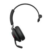 JABRA a Evolve2 65 MS Mono - Headset - on-ear - convertible - Bluetooth - wireless - USB-C - noise isolating - black - Certified for Microsoft Teams
