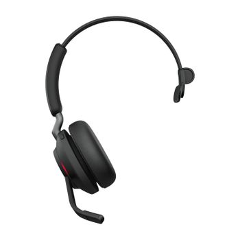 JABRA a Evolve2 65 MS Mono - Headset - on-ear - convertible - Bluetooth - wireless - USB-A - noise isolating - black - Certified for Microsoft Teams (26599-899-999)