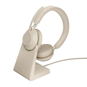 JABRA Evolve2 65 - USB-C MS Teams Stereo with Charging Stand - Beige (26599-999-888)