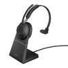 JABRA Evolve2 65 - USB-A MS Teams Mono with Charging Stand - Black
