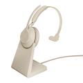Evolve2 65 - USB-A UC Mono with Charging Stand - Beige